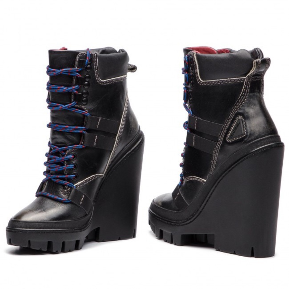 NEW : DIESEL D-VIBE MB High Heeled Ankle Boots